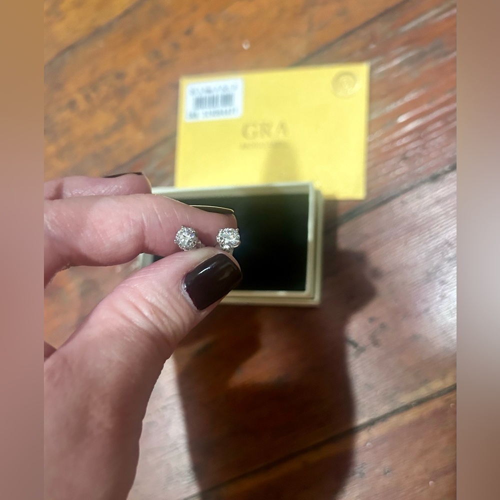 Moissanite Silver Stud Earrings